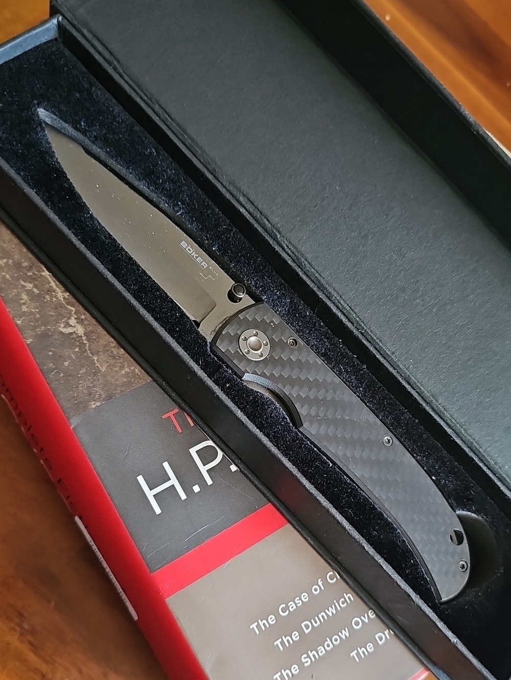 Boker+ Anti-grav Ceramic And Carbon Fibre Gentlemans Liner Lock Knife. 3.25"